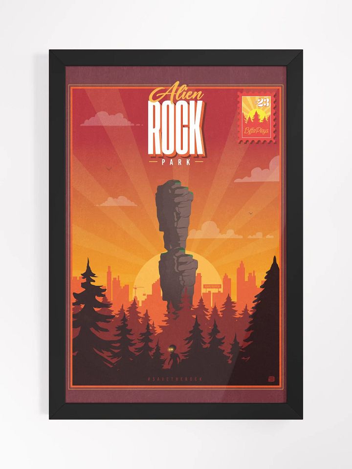 Alien Rock Park (Red) Framed High-Quality Matte Artwork product image (1)