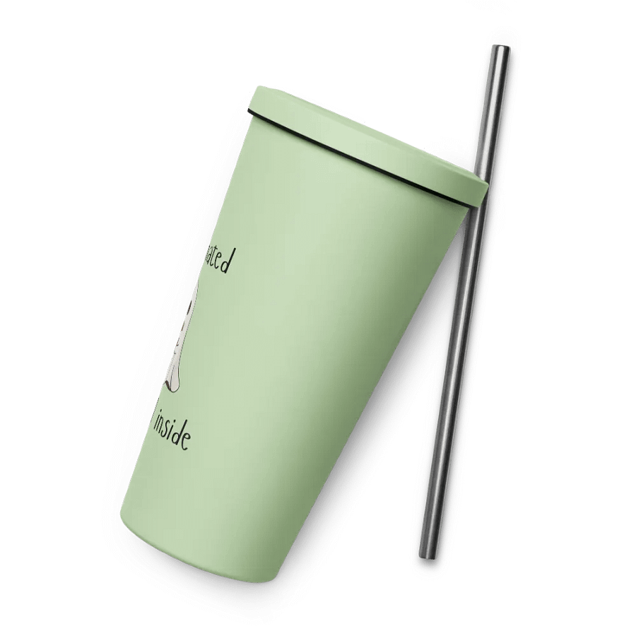 Caffeinated But Dead Inside Tumbler with Straw product image (93)