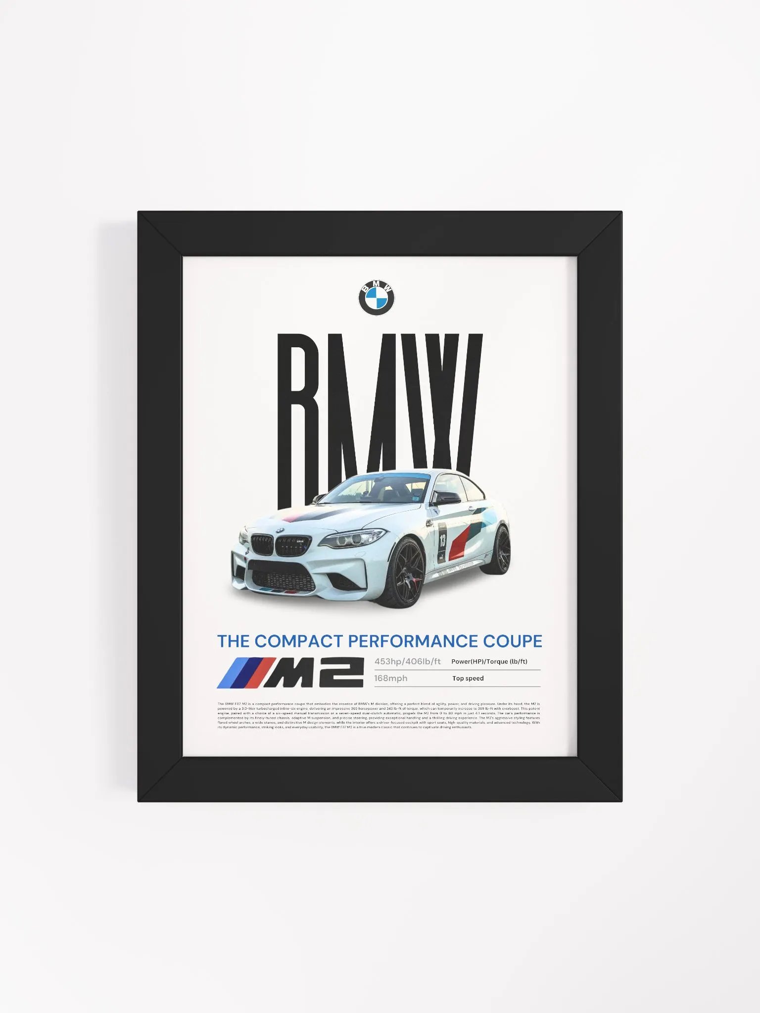 BMW F87 M2 FRAMED POSTER product image (4)