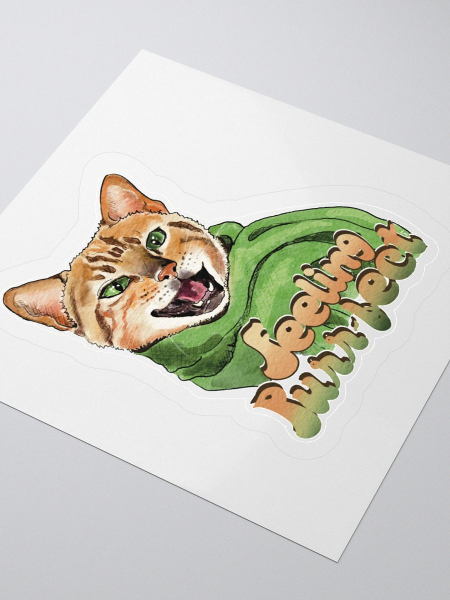 Feeling Purr-fect Cat with a scarf - Sticker product image (9)