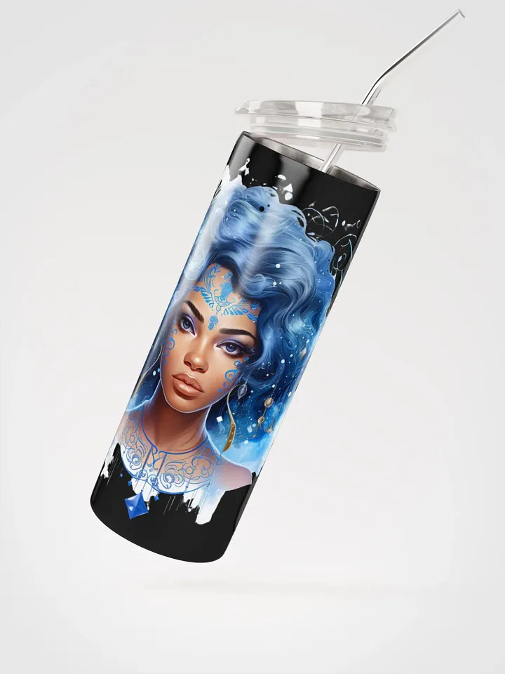 Aquarius Sparkling Blue Stainless Steel Tumbler: Embrace Celestial Charm! ♒💙 product image (2)