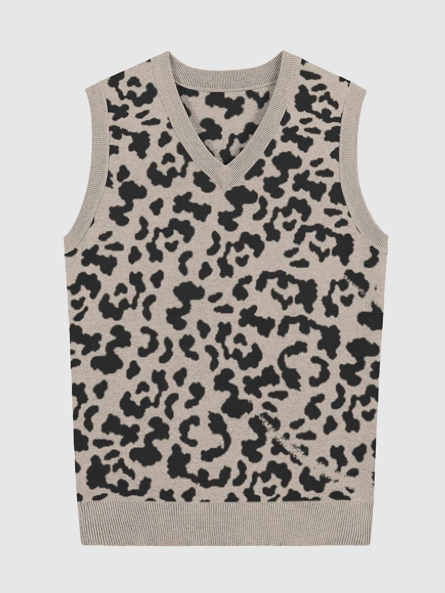 BlackKittenTech V-Neck Leopard Vest product image (2)