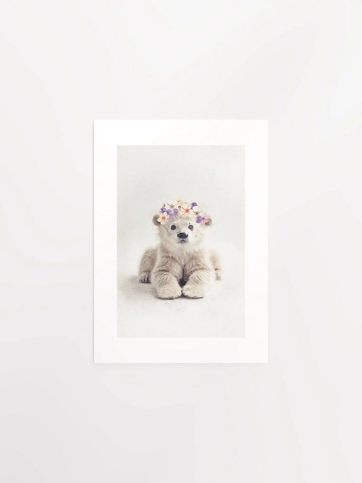 Cuddly Polar Bear Cub Passepartout Print product image (1)