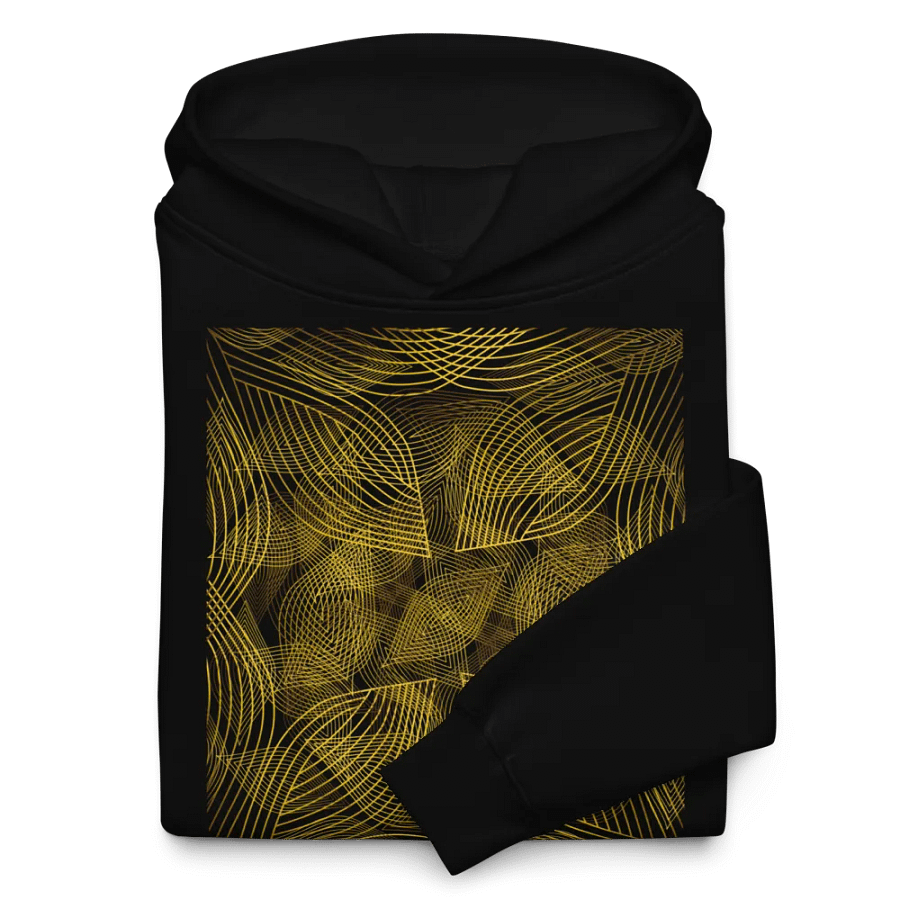 Hoodie with golden lines and leaf design product image (10)