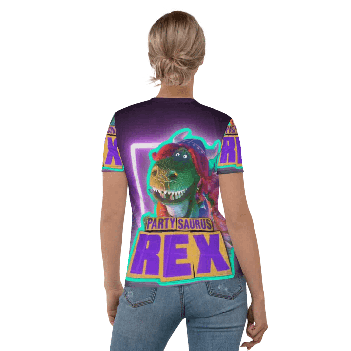 All Over Print Womens Crop Partysaurus Rex Tee product image (1)