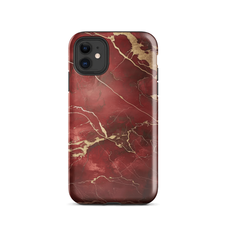 Red Marble Tough iPhone Case product image (47)