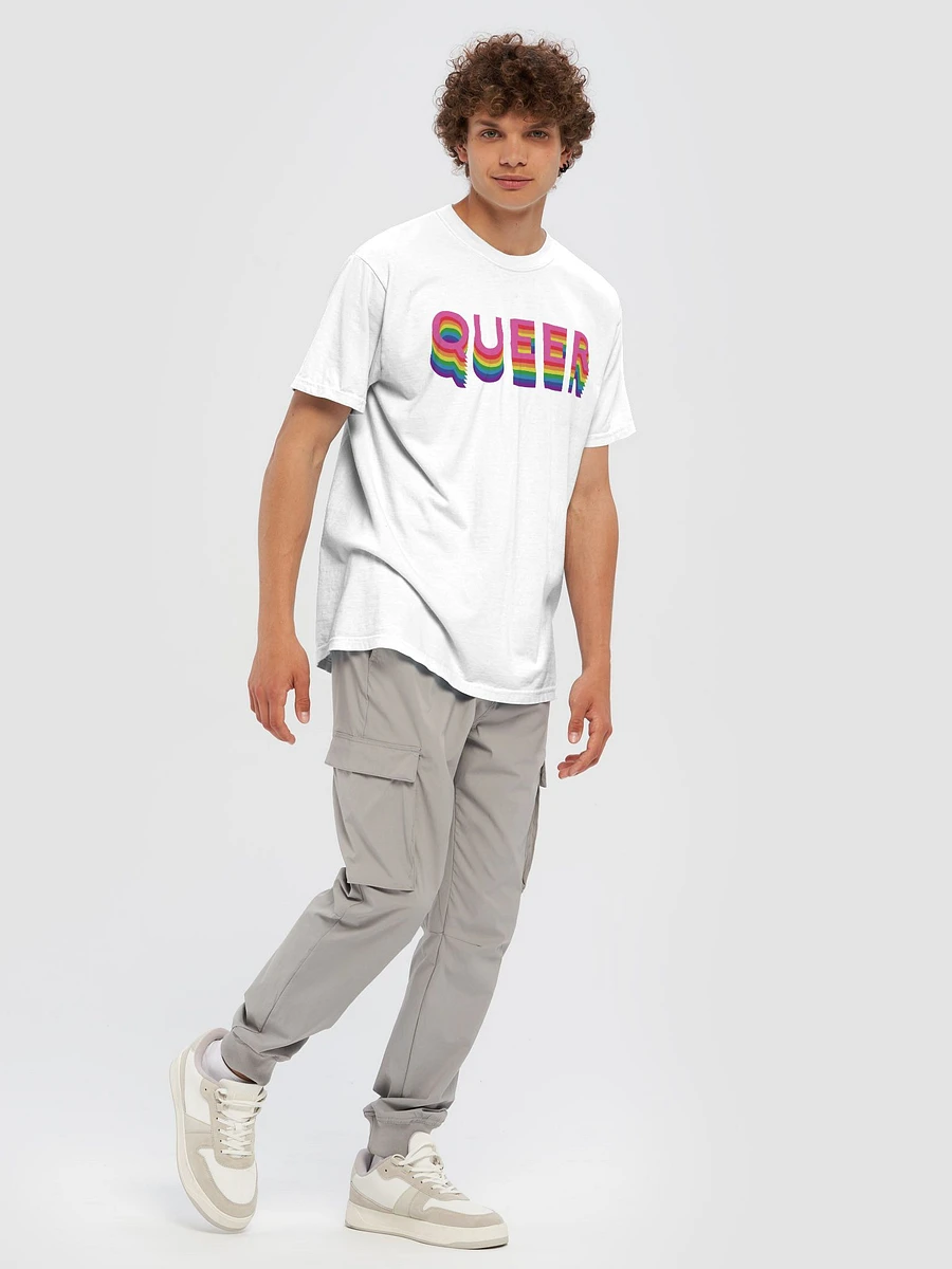 QUEER Stacked (8-Color Rainbow) - T-Shirt product image (7)