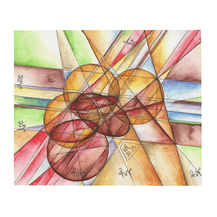 Circles to Circles #6 - Stereographic Projection Mathematical Art Blanket product image (1)