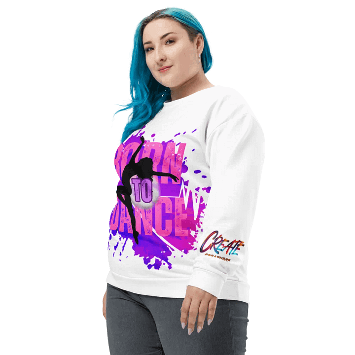 Born to Dance Her Silhouette Vibrant Visionary All-Over Print Sweatshirt product image (2)