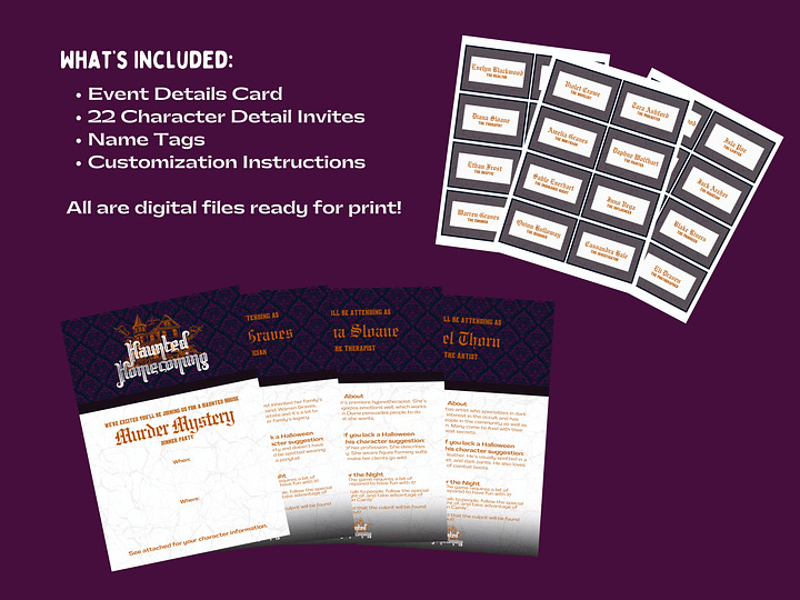 Haunted Homecoming - A Spooky Housewarming Murder Mystery - Invitations Add-On product image (2)