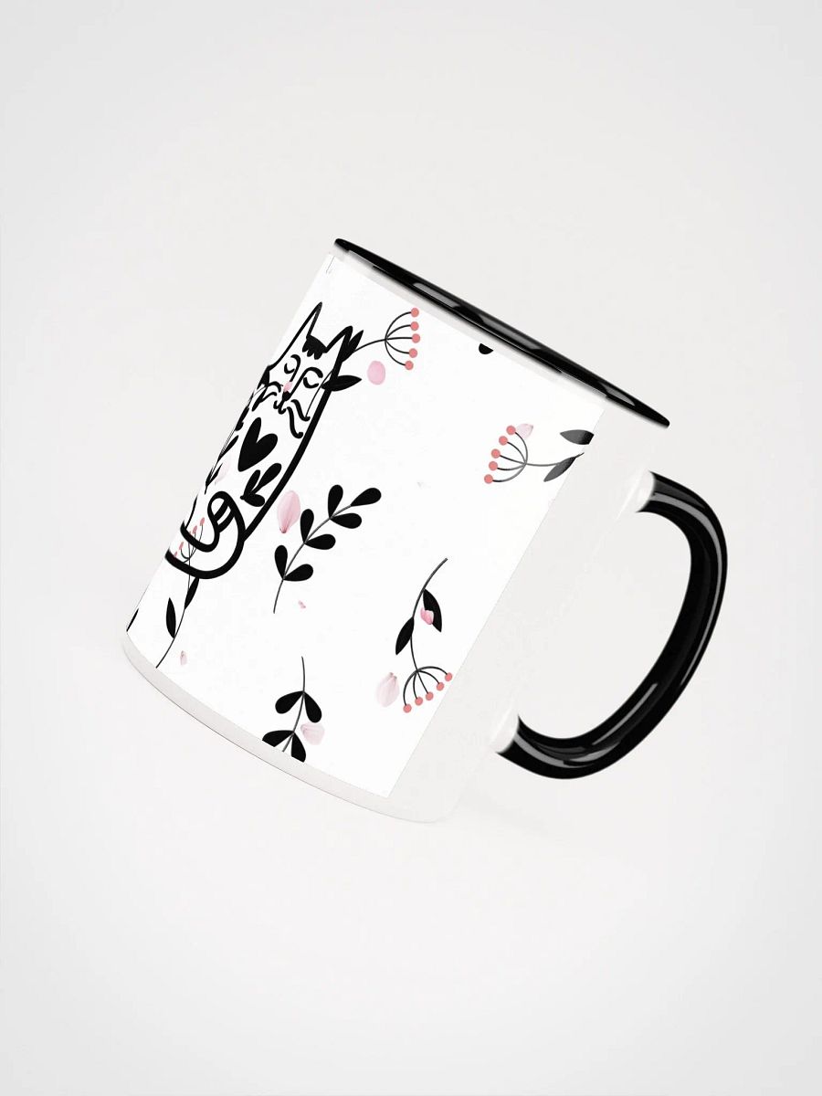 Whimsical Folk Art Cat Love Ceramic Mug|Housewarming Birthday Gifts Cute Mug product image (5)