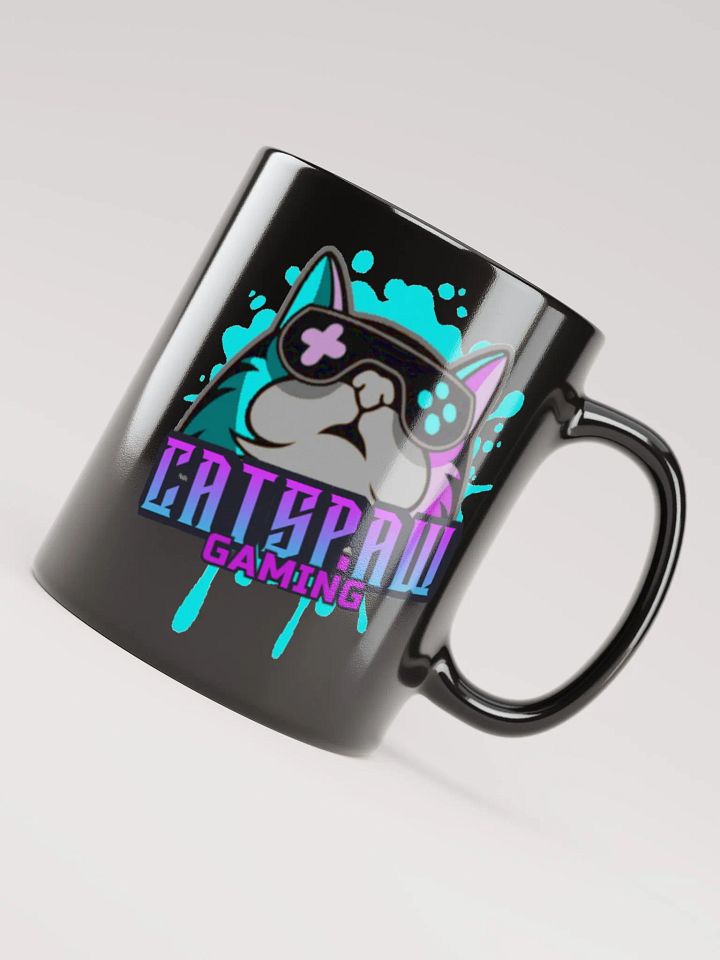 CatsPaw Gaming Logo Black Glossy Mug product image (1)