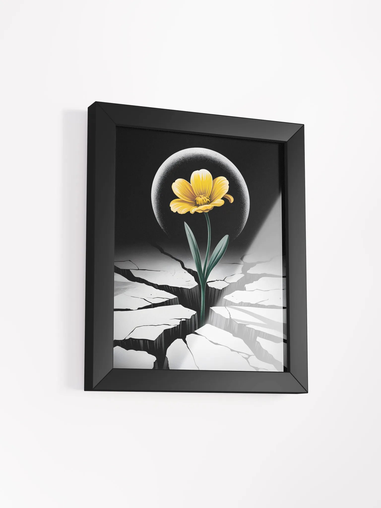 Bloom in Darkness Wall Art | Resilience & Growth Symbolism Print product image (2)