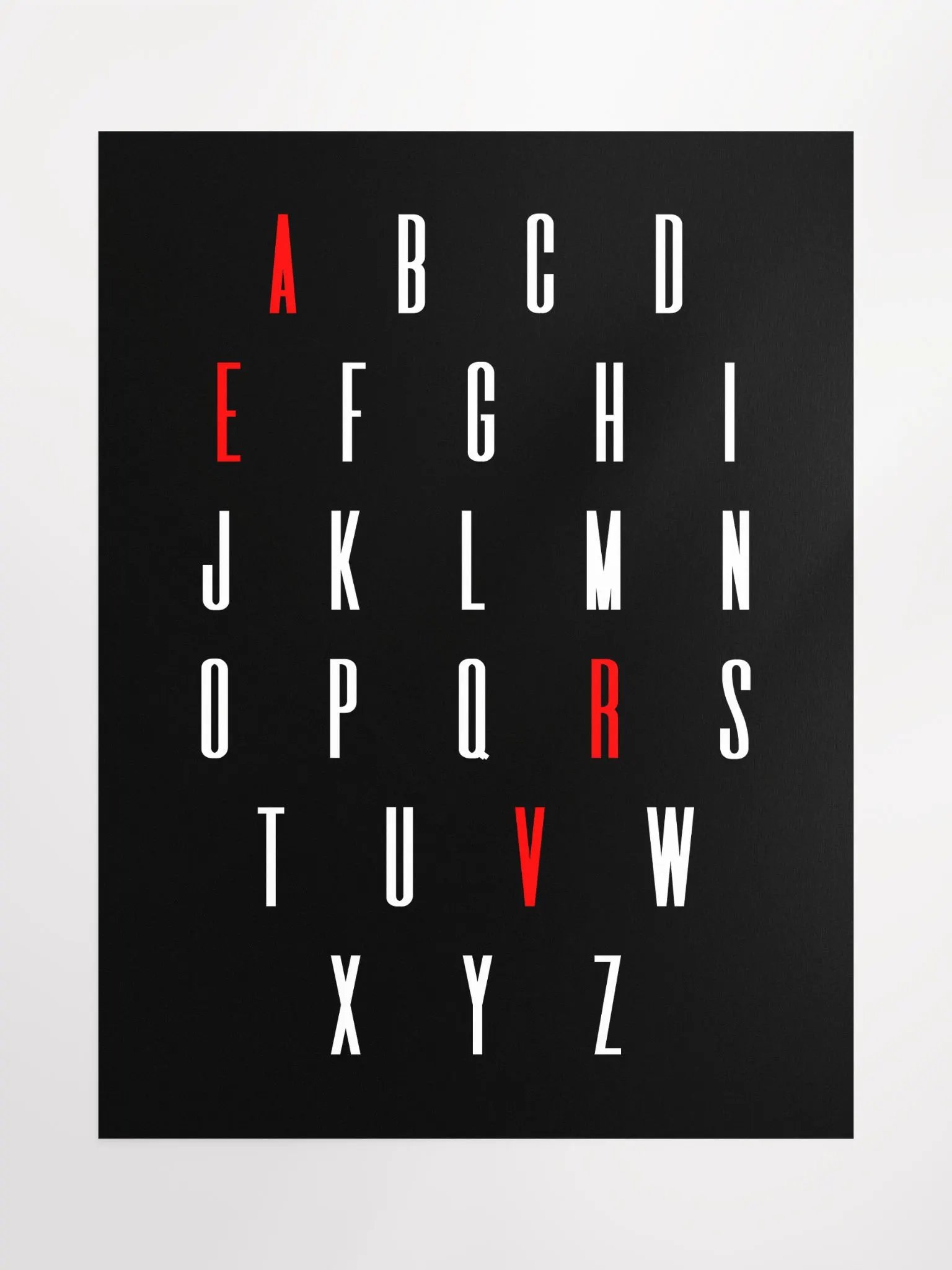 ALPHABET POSTER BLACK + FREE SHIPPING product image (1)