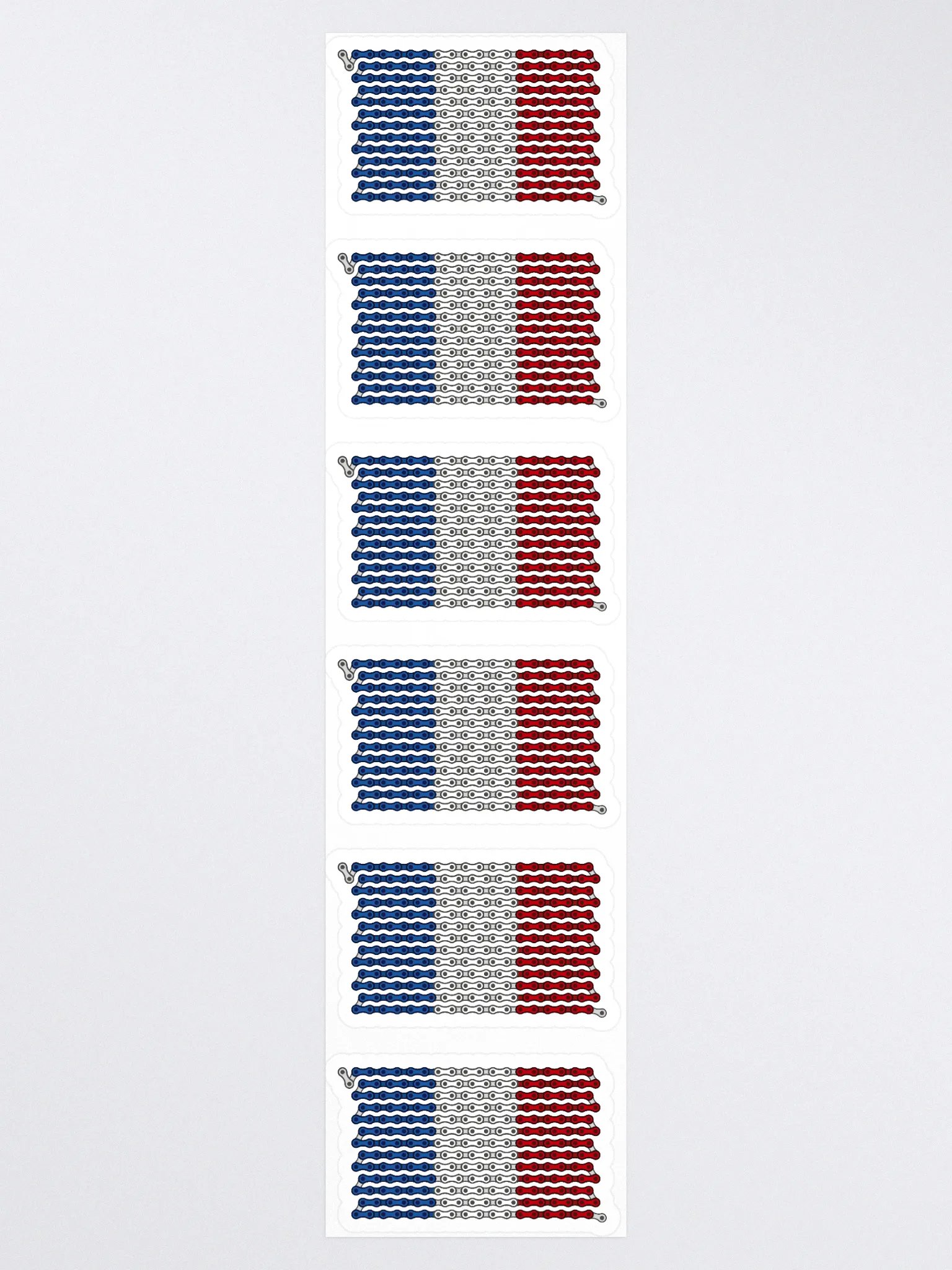 France Bike Chain Flag Sticker 6 Pack product image (4)