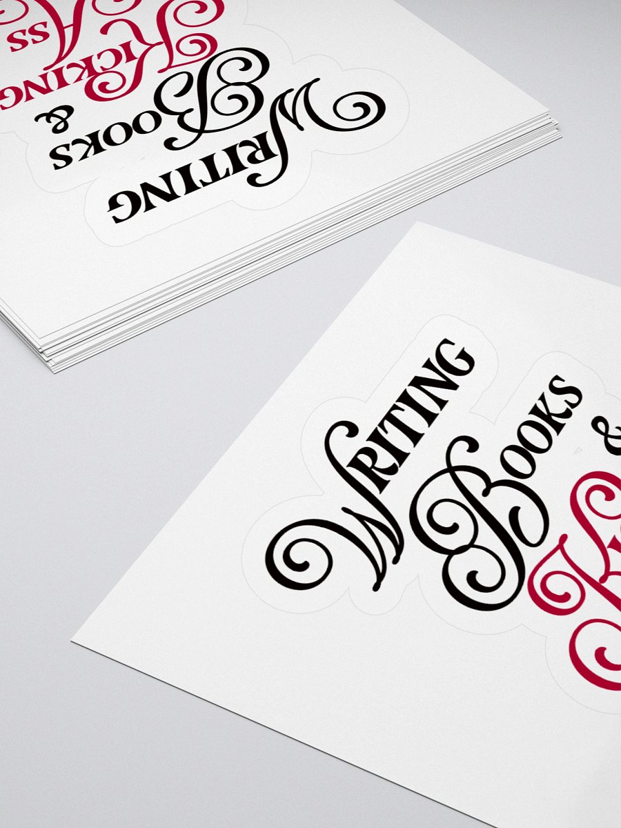 Writing Books Kiss Cut Sticker product image (10)