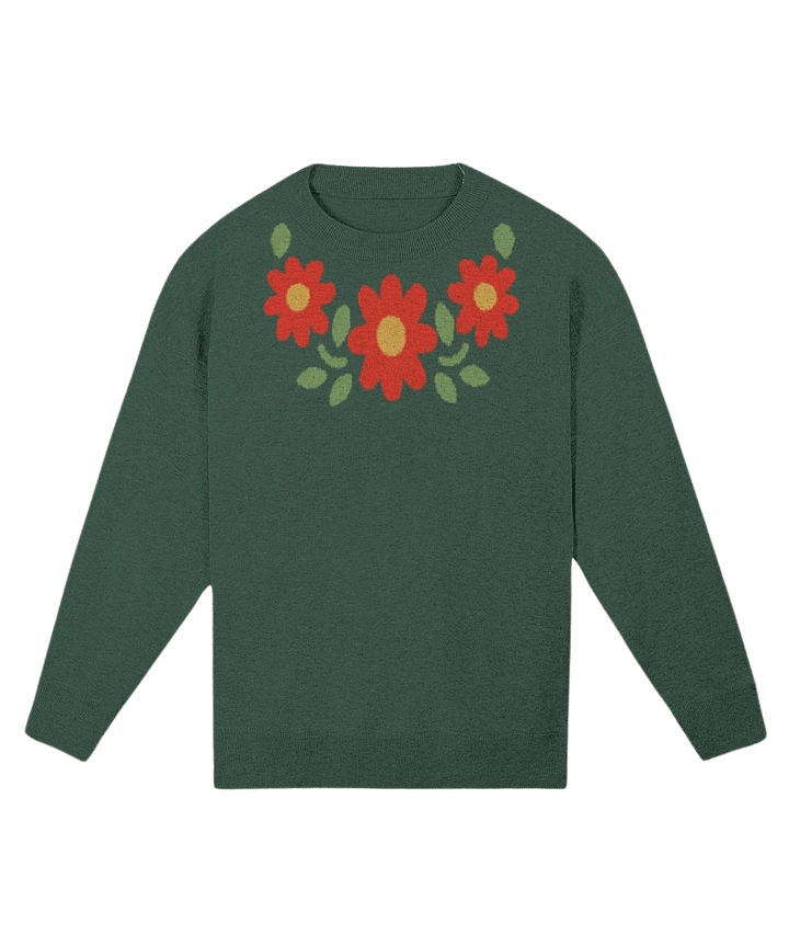 Flower Knitted Relaxed Sweater 3/3 product image (1)