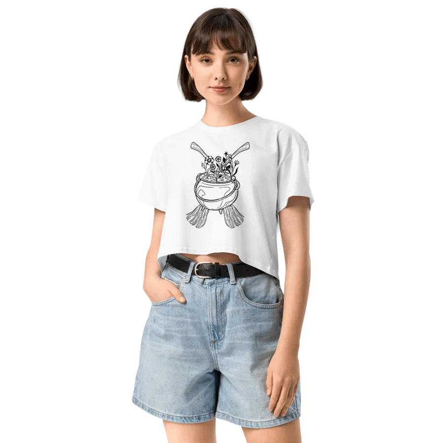 Henbane Coven Crest Women's Premium Crop Top product image (96)