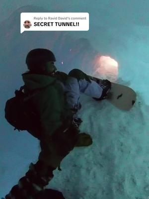 Replying to @Ravid David  i had no idea what “ secret tunnel “ was now im hooked 😂 #glacier #ice #caving 