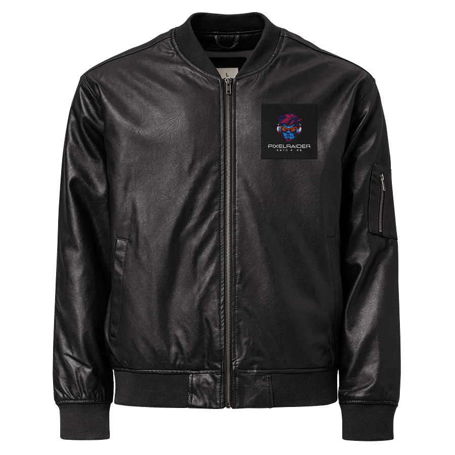 Threadfast Apparel Faux Leather Bomber Jacket product image (1)