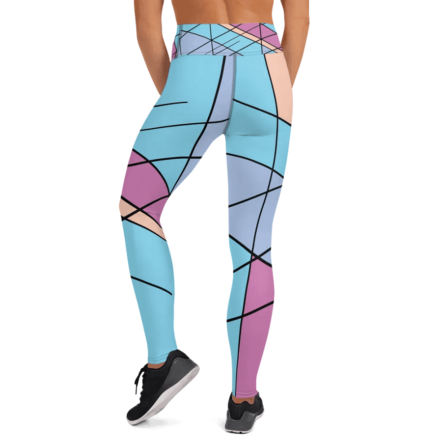 Cool Colorful Geometric Yoga Leggings product image (5)