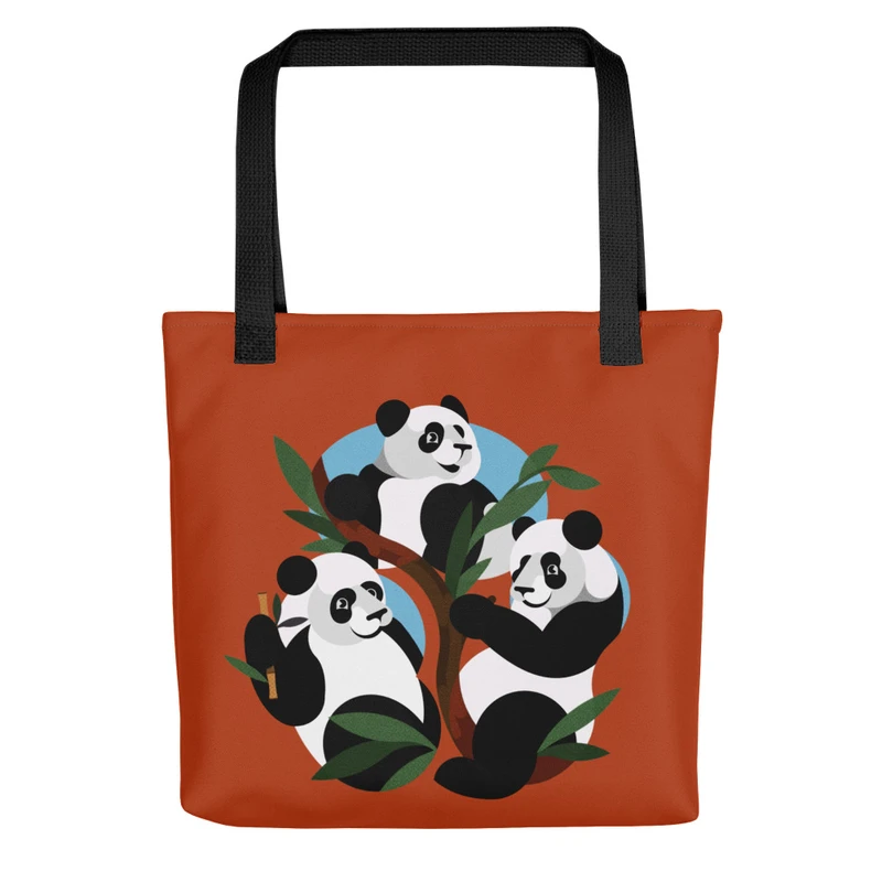 Panda Palooza Tote (Clay) Image 1