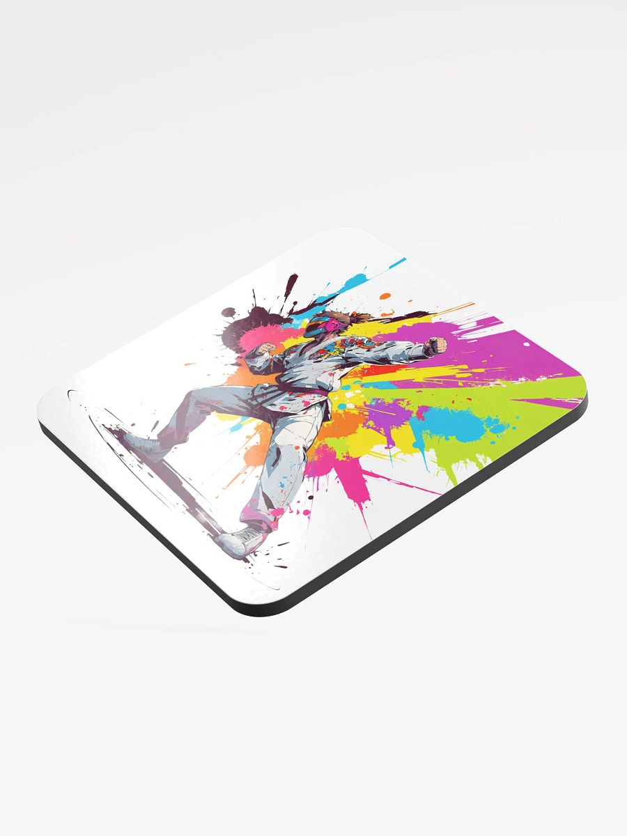 Glossed Cork Coaster ( D_0144_Color Kick Taekwondo Boy of the Streets ) product image (3)