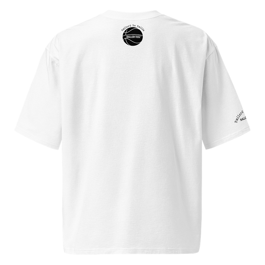 Baller Teez Oversized White Heavyweight Tee product image (4)