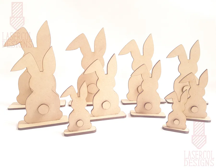 Easter Bunny With Stand (Ten sizes) - Laser Cut Files product image (5)