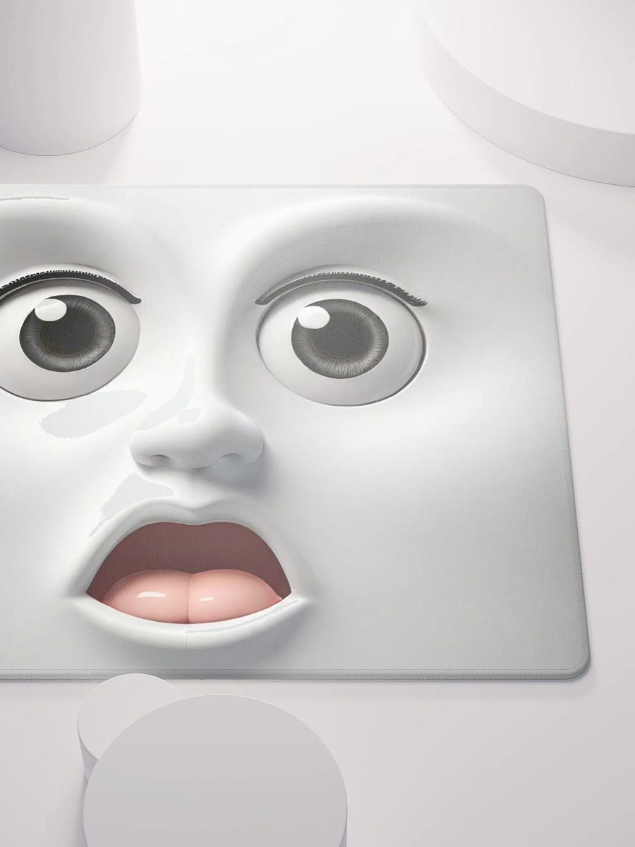 Surprised Expression Premium Mouse Pad: Add a Pop of Fun to Your Desk! product image (5)