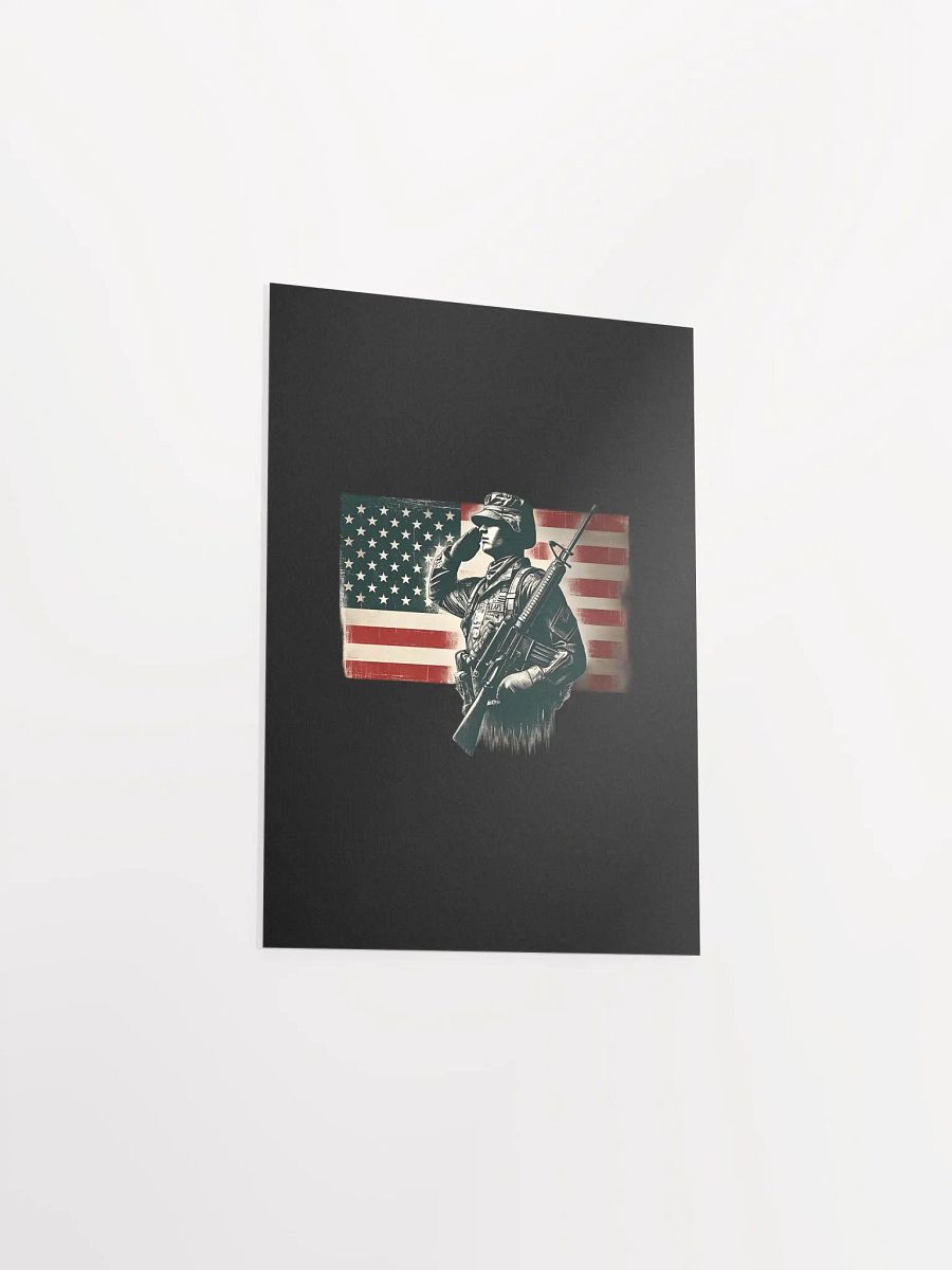 Saluting Soldier - Proud USA Patriotic Tribute Vintage Poster product image (40)