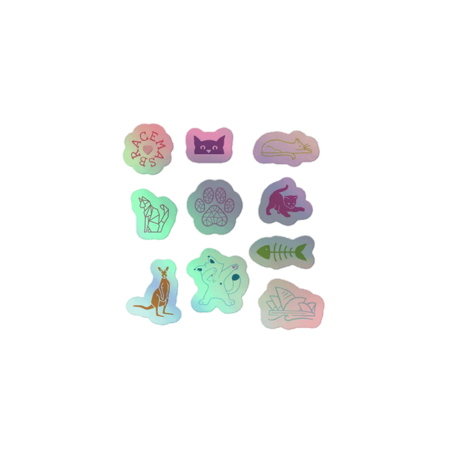 Vibrant Bracemas Holographic Sticker Sheet product image (1)