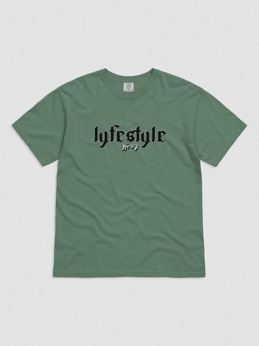 LYFË3 STITCHED HEAVYWEIGHT LYFESTYLE TEE SAGE GREEN product image (1)