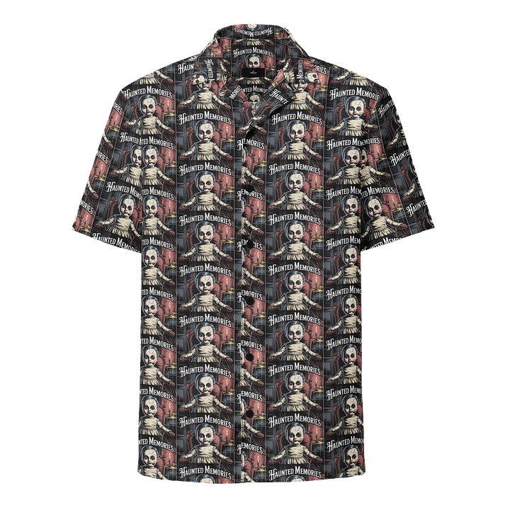 Midnight Veil Designs Haunted Memories Gothic Unisex Hawaiian Shirt - Red & Black Print product image (1)
