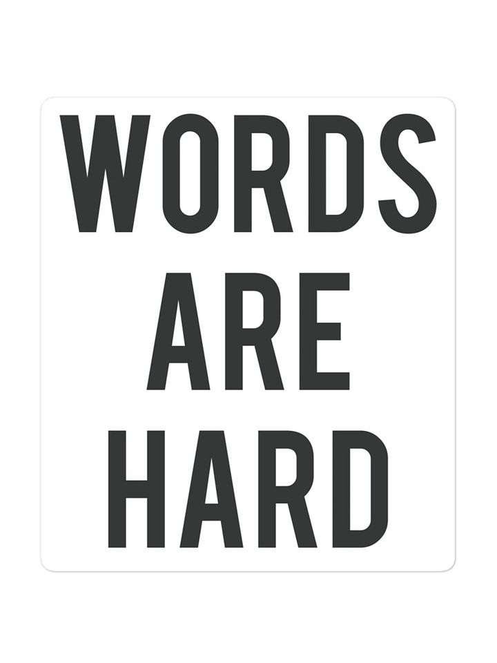 Words Are Hard Sticker product image (3)