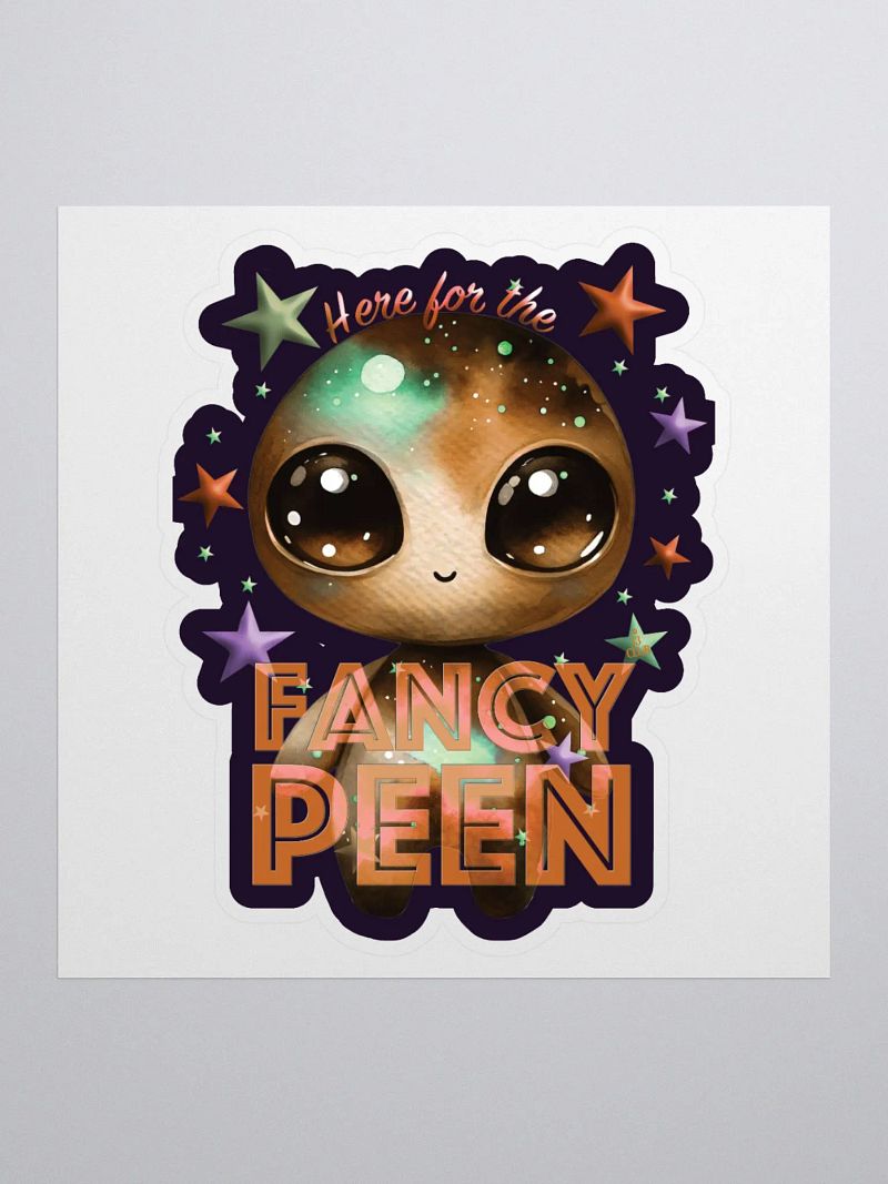 Fancy Alien Sticker (Orange)