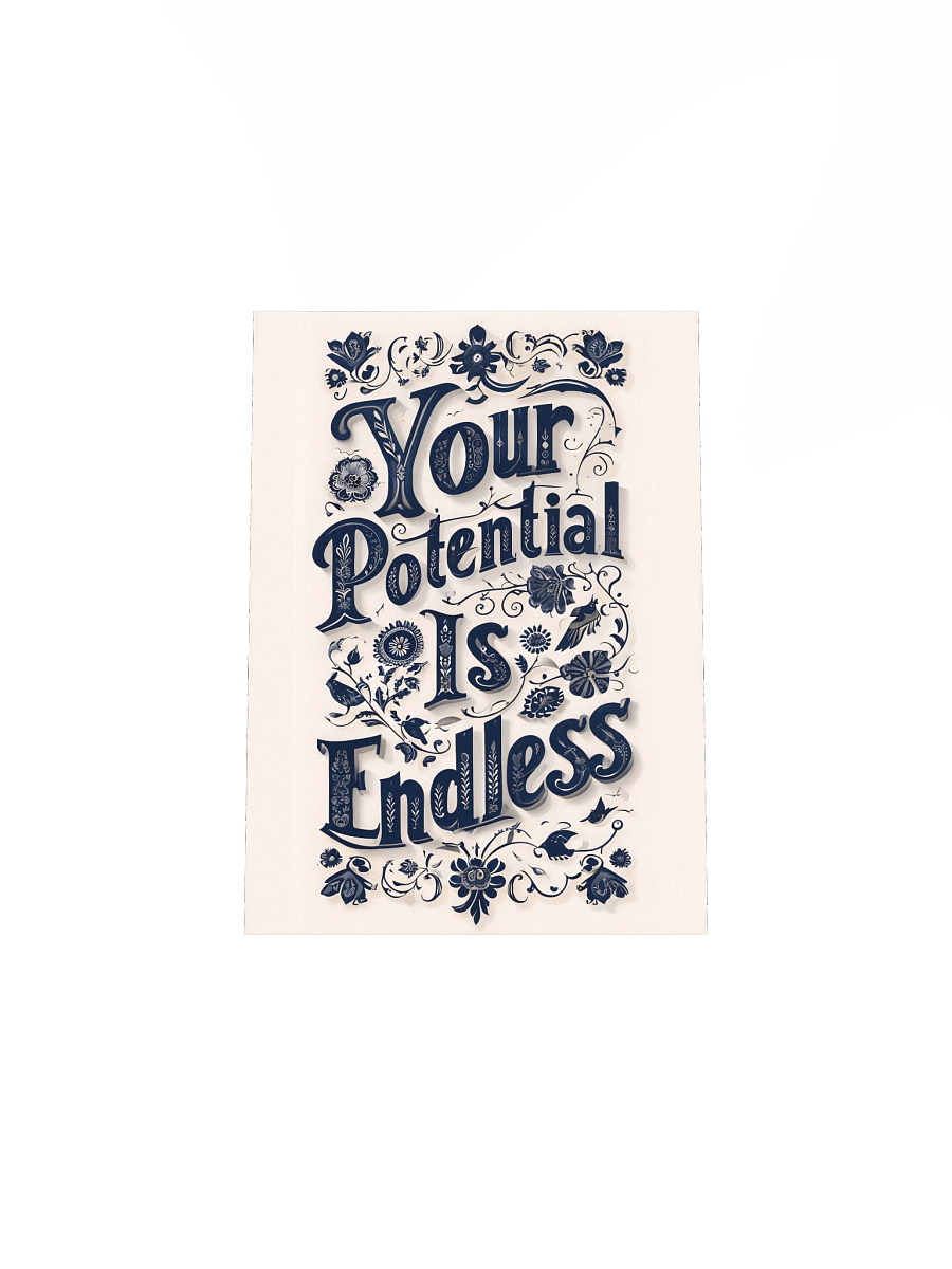 Your Potential Is Endless – Decorative Typography Beige Background Poster product image (4)