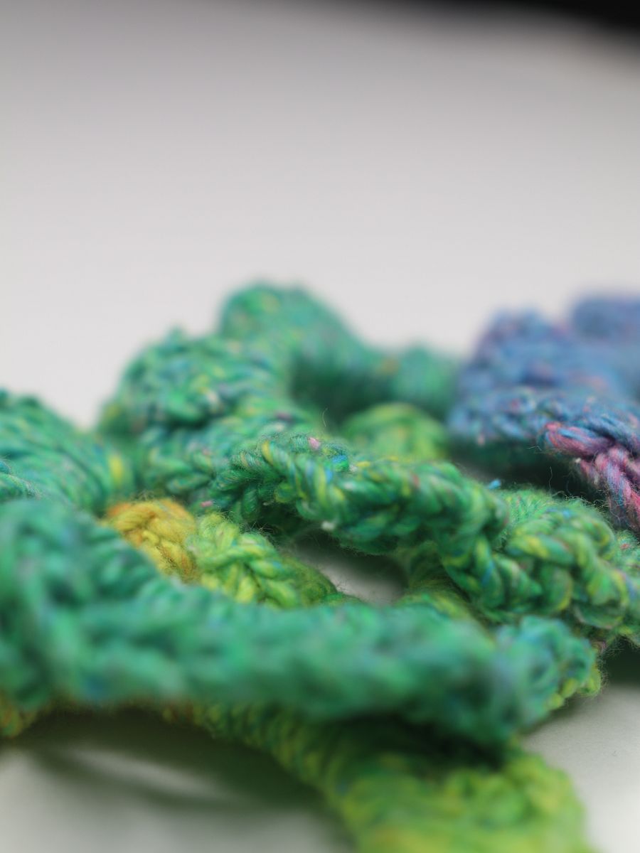 Crochet Hair Tie (Cool Colors) product image (4)