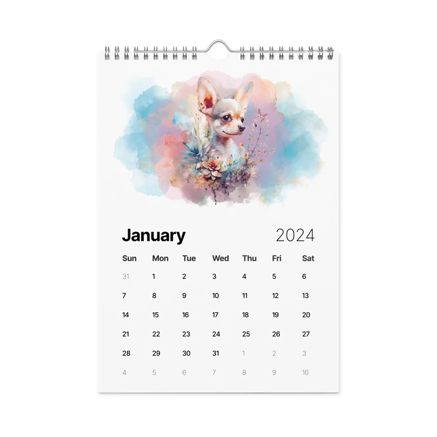 Watercolor Dogs 2024 Wall Calendar, 12 Months, Version 2 product image (3)