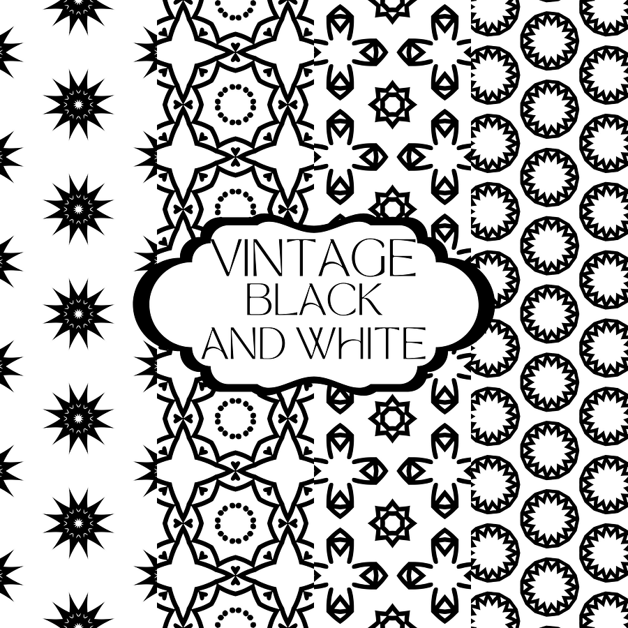 Vintage Charm Black and White Paper Pack product image (1)