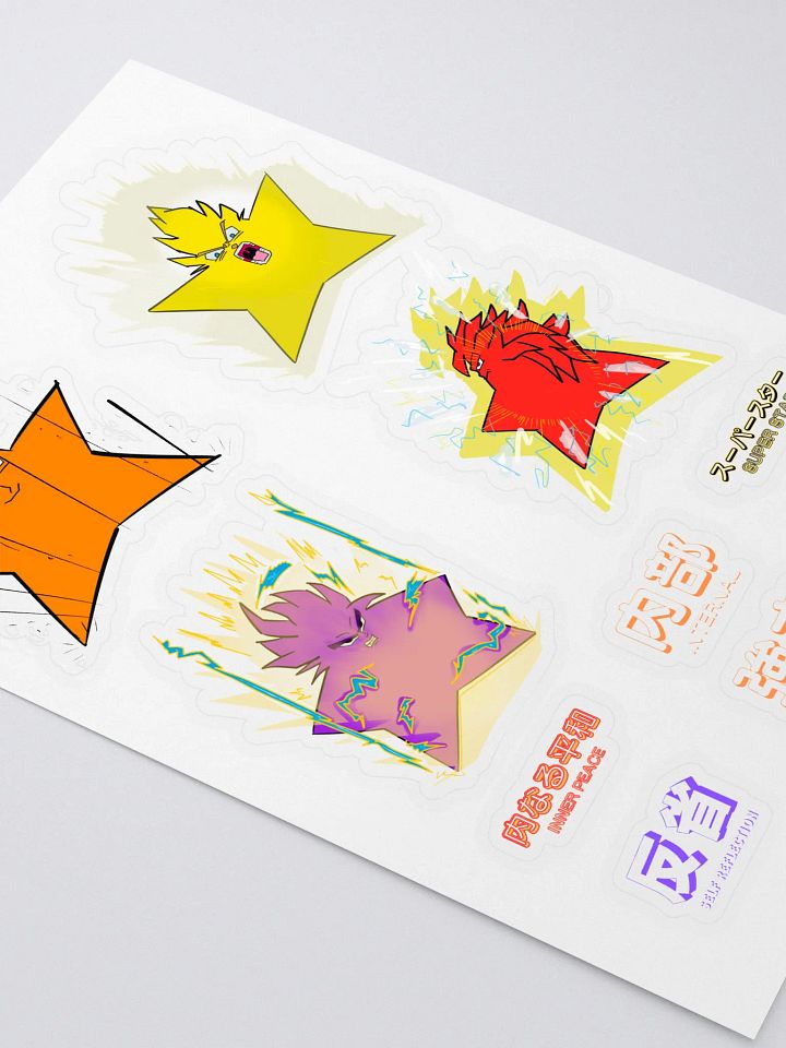 Super Star Sicker Collection Kiss Cut Sticker Sheet with Background product image (2)