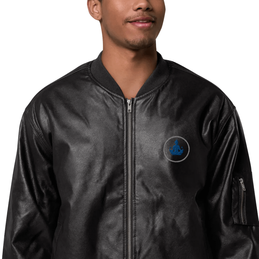 Threadfast Apparel Faux Leather Bomber Jacket – Elevate Your Style with Timeless Sophistication product image (9)