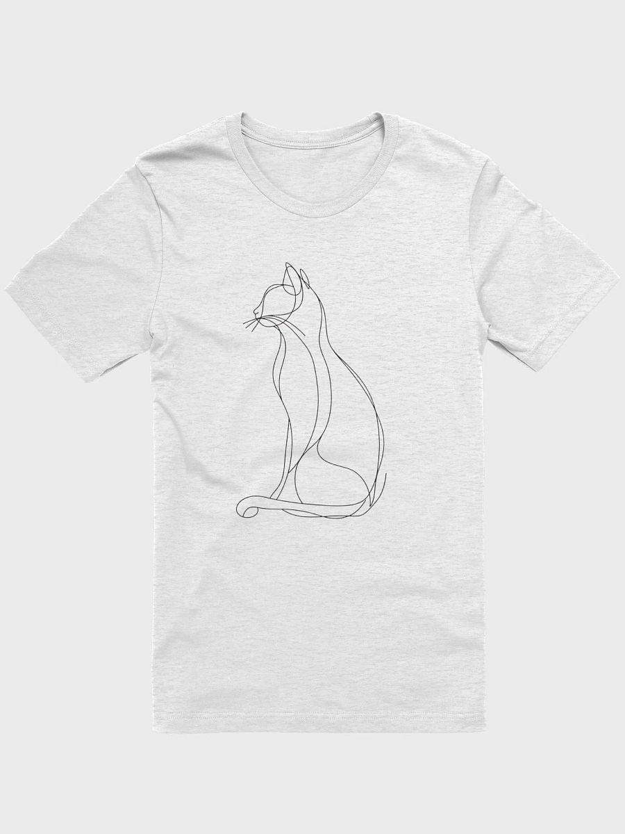 Minimalist Line Art Cat Outline T-Shirt product image (4)