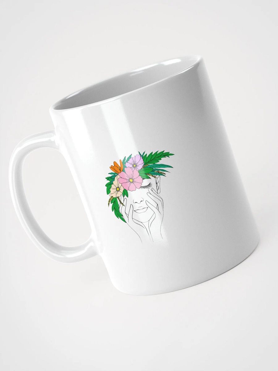 Flower Crown Music Festival Girl White Glossy Mug product image (8)