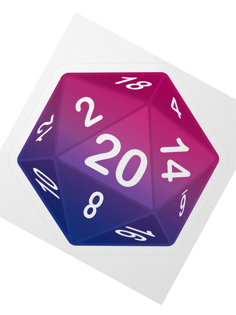 Bisexual Pride D20 Sticker product image (5)