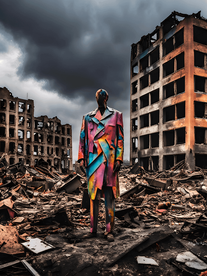 Elegy to Humanity - 2 | Canvas Art Painting product image (1)