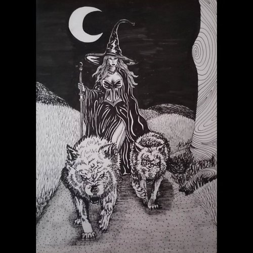 Witchy Familiar
(sorry a day late) 
My version of a Witch and her familiars for the Witchy Parade. Thank you for hosting this...