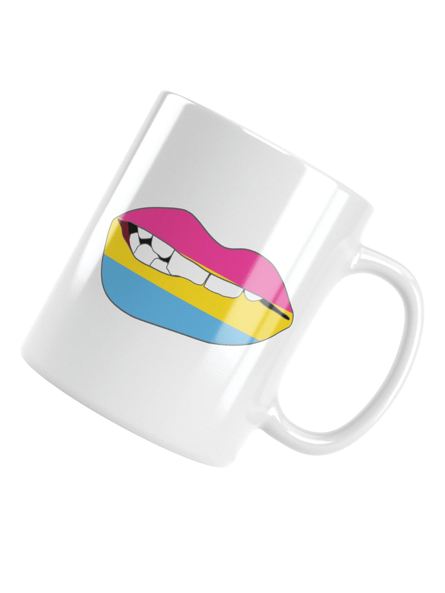 Pansexual Pride Flag Biting Lips Mug product image (4)