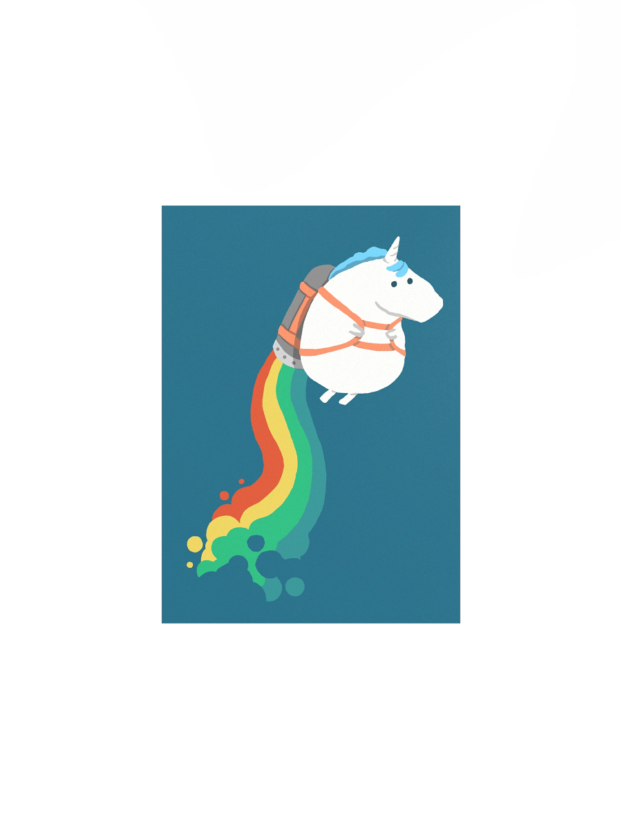 Flying unicorn art print product image (2)
