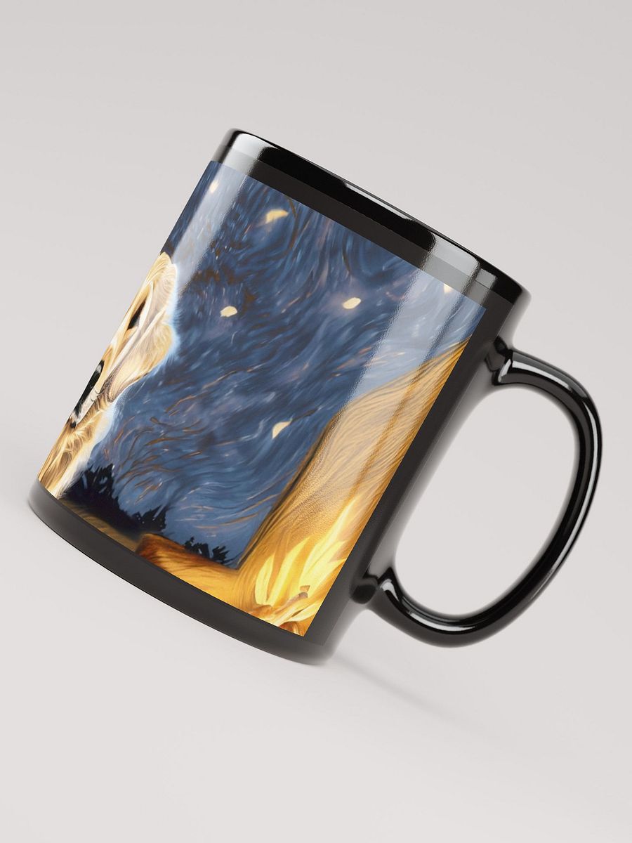 Loyal by the Fire: Black Glossy Mug for Golden Retriever Fans product image (6)